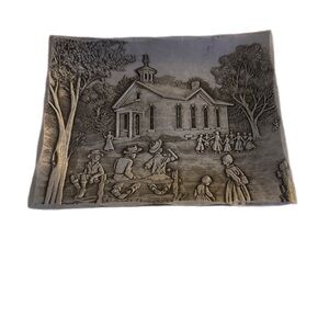 Wendell August Forge Handmade “One Room School House” 5x4 Hammered Aluminum Tray